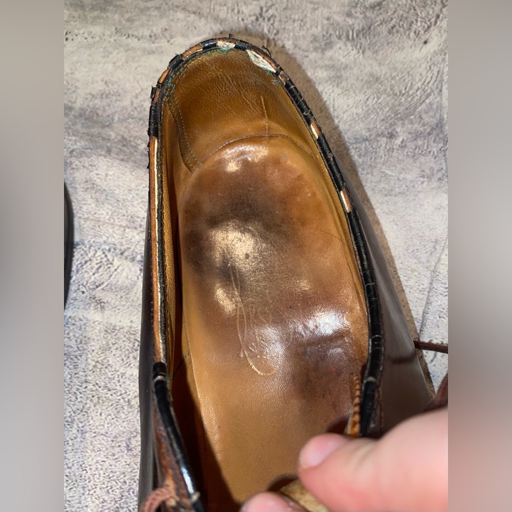 Vintage Florsheim Imperial Shell Cordovan Color 8 Brown Lace Up Derby 11 Vtg USA - Picture 9 of 11